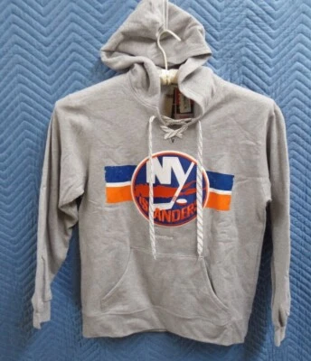 New York NY Islanders Hoodie Sweatshirt Long Sleeve Ties Hockey Shirt NHL Jersey - Image 1 of 4