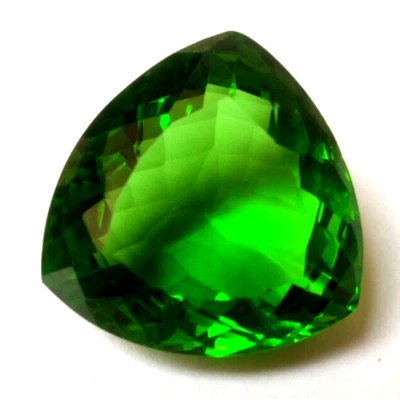 Trillion Cut 120 Ct. Large Peridot Green Topaz Loose Gemstone for Ring & Pendant - Image 1 of 4