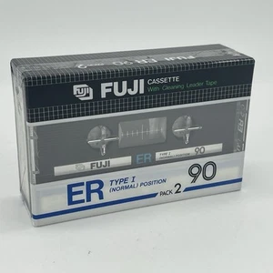 2 NOS FUJI Audio Cassette ER 90 - TYPE I - BLANK TAPE S - NEW SEALED - Bild 1 von 3
