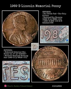 1989 D Lincoln Memorial Penny Multiple Mint Errors ✨One-of-a-kind Coin✨ - Picture 1 of 10