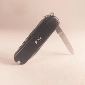 Swiss Army Knife Victorinox 58mm Pocket Knife Classic Black P.W. Logo - Picture 1 of 5