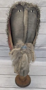 Hand-Crafted Artist-Made Primitive Cloth Santa Very Cool Tim Burton -esque Xmas - Picture 1 of 4