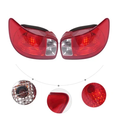 Left+Right Side Rear Tail Lights For 2006-2011 Kia Rio Halogen Tail Lamps - Image 1 of 4