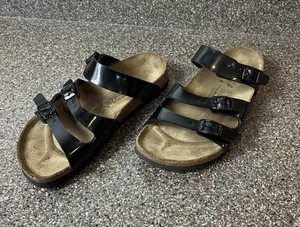 Birkenstock Birki's Florida Black Birko-Flor Sandal Womens Sz EU 37 US 6 Germany - Picture 1 of 11