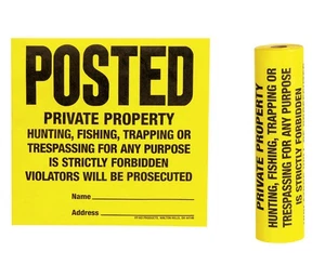 Hy-Ko TSR-100 Square Black Legend Durable Yellow Background Roll Lawn Sign - Picture 1 of 1