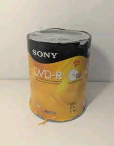 Sony DVD-R 120min 4.7gb 100 Pack Recordable 100DMR47RSP - New Read Description - Afbeelding 1 van 7