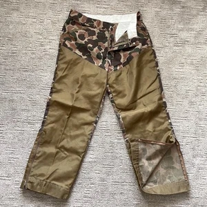 Vtg. Game Winner Duck Camo Hunting Pants | Brush Pants | Zip Ankle | 36" x 29.5" - Picture 1 of 7