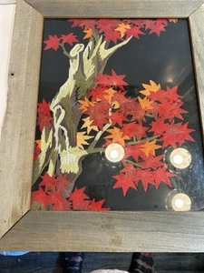 Vintage Raised Texture Wood Framed Art Original Farmhouse Cabin Country Nature - Picture 1 of 12