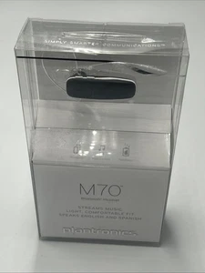 New In Box Plantronics M70 Bluetooth Headset Black white (Sealed) - Picture 1 of 7