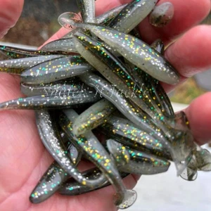 20 Soft Plastic Fishing Lures 70mm Paddle TAIL FLATHEAD Bream Bass Cod Lure - Picture 1 of 6