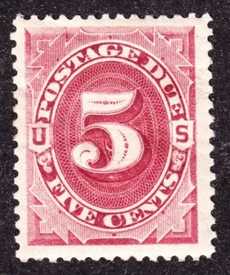 US J25 5c Postage Due Mint VF-XF OG H SCV $100 - Image 1 of 2