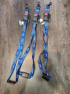 Lot of 3 Under Armour Steph Curry Blue Lanyard Keychain ID Holder - Picture 1 of 5