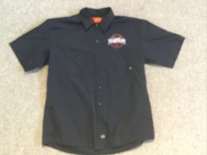 Vintage Krisiun Metal Band Double Sided Dickies Button Up Work Shirt Size XL - Picture 1 of 6