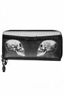 Banned Apparel Stand Your Ground Wallet Skulls Roses Cream and Black 