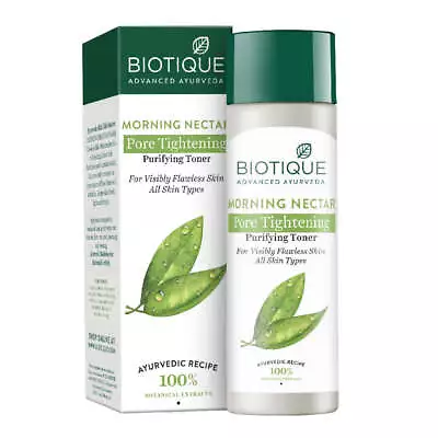 Biotique Nectar Pore Tightening Purifying Toner-Refreshing, Cools The Skin 120ml - Image 1 of 4