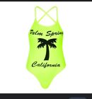  Yellow Swimsuit  TOPSHOP Palm Spring California Size UK4 Colourful Holiday Neon
