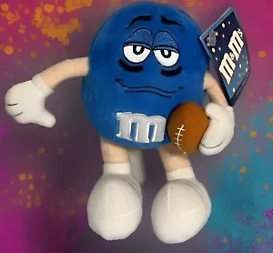 M&Ms Vintage 2001 Blue Football plush Preowned With Tags - Picture 1 of 7
