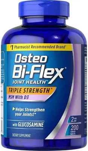 Osteo Bi-Flex Triple Strength Joint Health MSM + D3, 200 Tablets, UK SELLER - Picture 1 of 2
