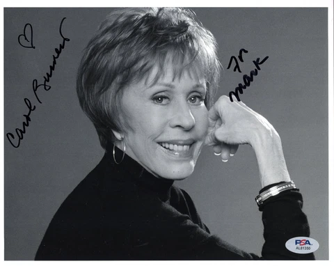 CAROL BURNETT HAND SIGNED 8x10 PHOTO        AWESOME POSE      TO MARK       PSA Cover