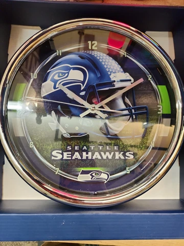 Seattle Seahawks Chrome Round 12" Wall Clock Cover