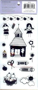 Heidi Grace SCHOOL Rubber Stamp Set for Scrapbooking Stamping Crafts SALE - Picture 1 of 2