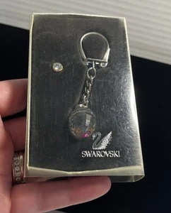 Vintage Schlüsselanhänger Swarovski Kristall Rosa Blau Gelb - Bild 1 von 12