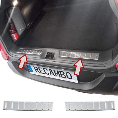 Protector de borde de carga acero inoxidable interior mate adecuado para Renault Kadjar | año 2015-2022 - Imagen 1 de 4