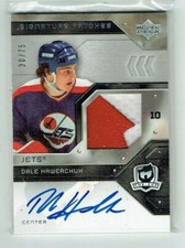 06-07 UD Upper Deck The Cup Signature Patches  Dale Hawerchuk  /75  Patch  Auto