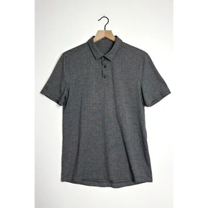 LULULEMON Mens Short Sleeve Polo Shirt Golf Athleisure Gray size Small - Picture 1 of 5