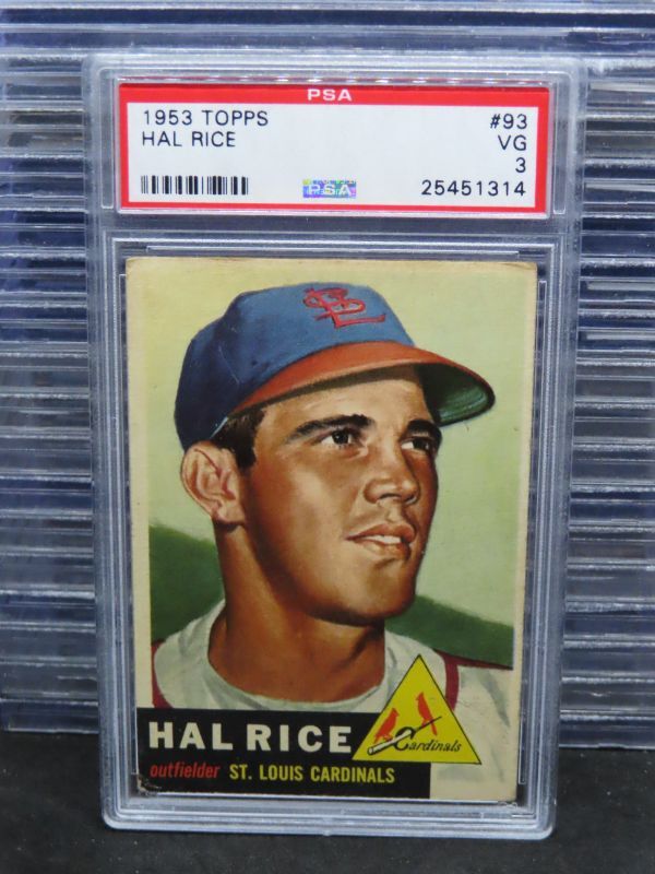 1953 Topps Hal Rice #93 PSA 3 VG Cardinals