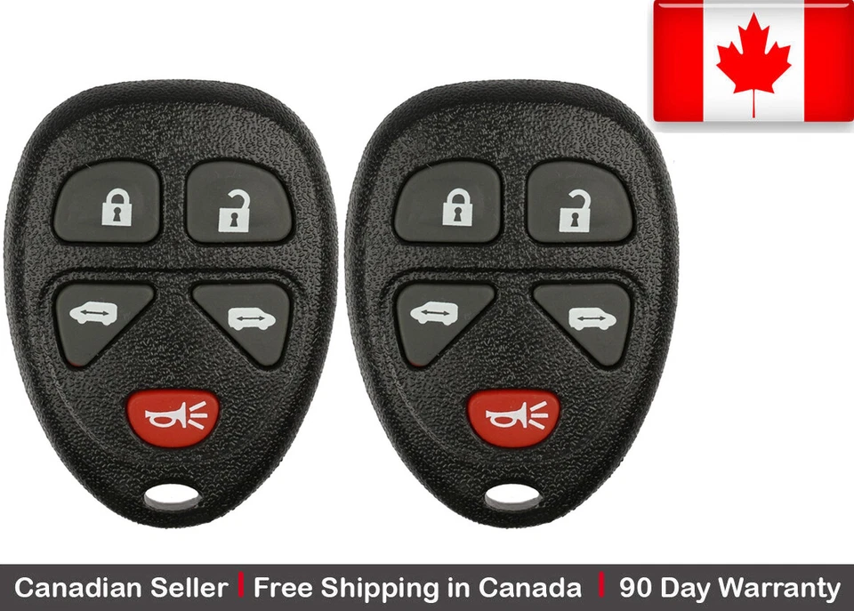 2x New Replacement Keyless Entry Remote Key Fob For GM KOBGT04A 15788020 - Image 1 of 1