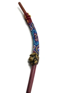 Tepi peruano hecho a mano en Palo Santo con cuentas multicolores diseños geométricos - Imagen 1 de 7