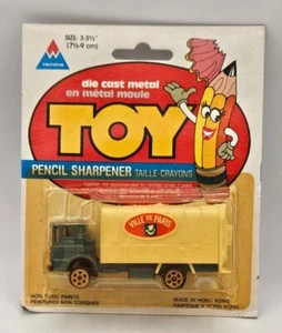 Vintage TinToys Diecast Truck Ville De Paris Pencil Sharpener Toy Hong Kong New - Picture 1 of 9