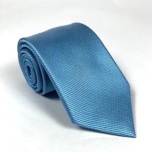 Haines & Bonner of London Mens Blue 100% Silk Handmade Necktie - Picture 1 of 7