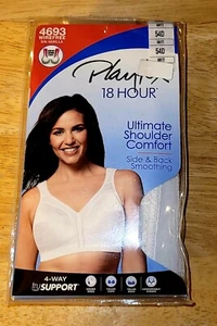 BRAND NEW Playtex 18 Hour Ultimate Shoulder Comfort Wirefree Bra White SIZE 54D - Picture 1 of 2