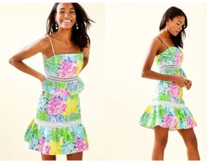 Lilly Pulitzer Jan Cheek to Wange Tankrock 2-teiliges Set Größe 4 Funky Prep - Bild 1 von 7