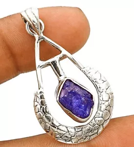 Natural Rough Kyanite 925 Sterling Silver Pendant Jewelry - Picture 1 of 1