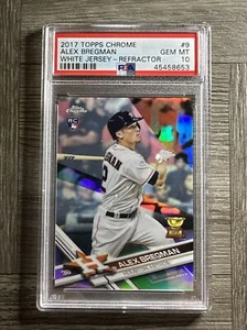 2017 Topps Chrome #9 Alex Bregman Rookie Refractor RC PSA 10 Gem 💎 Mint Astros - Picture 1 of 2