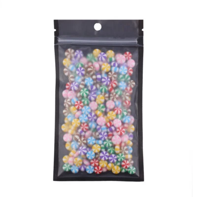 Bulk Clearance Case 4k Matte Clear Black PE Zip Bags w/ Hang Holes 10x18cm 4x7in - Image 1 of 3