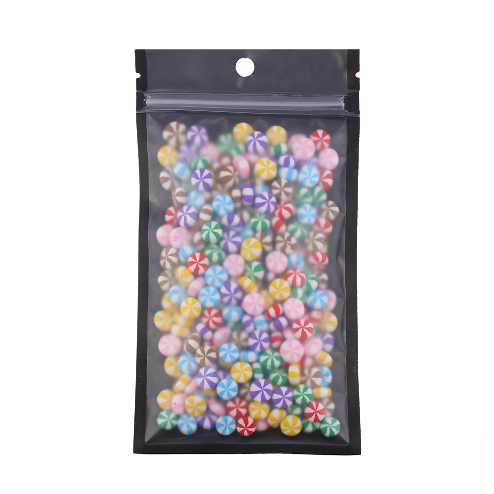 Bulk Clearance Case 4k Matte Clear Black PE Zip Bags w/ Hang Holes 10x18cm 4x7in - Image 1 of 3