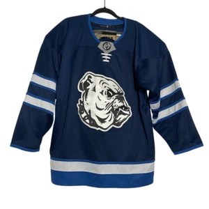 Hockey Monkey Bulldog Mens Blue Long Sleeve Athletic Jersey #15 Size XL - Picture 1 of 5
