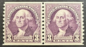 US 1932 Scott # 721 Coil Pair MNH Washington Violet 3¢ - Picture 1 of 2