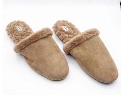 Birdies The Songbird Biscotti 拖鞋 10.5 码麂皮绒和人造毛皮棕色/棕色 — 第 1/4 张图片
