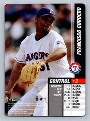 2003 MLB Showdown Pennant Run Francisco Cordero #040 - Image 1 of 2