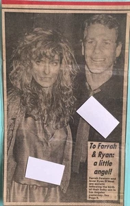 Farrah Fawcett and Ryan O'Neal Laminated Newspaper Clipping - The New York Post - Picture 1 of 1