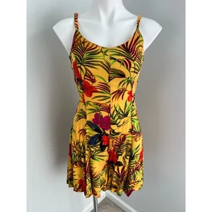 Sugar Co LTD Vintage Hawaiian Tropical Floral Summer Luau Strampler Small  - Bild 1 von 7