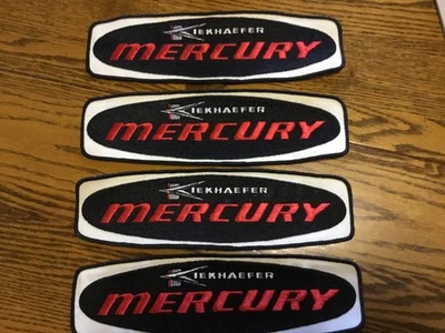 VINTAGE 1971+ 4 MERCURY KIEKHAEFER - OLD, NEW, SEW-ON PATCHES, sold separately - Image 1 of 3