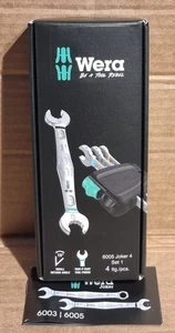 Wera 6005 Joker Set 4 in 1 Double Open-ended Wrench Set & Carry Tool Box - 4 Pc - Picture 1 of 6