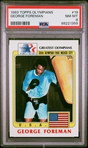 1983 TOPPS HISTORY'S GREATEST OLYMPIANS #19 GEORGE FOREMAN PSA 8 - Picture 1 of 2