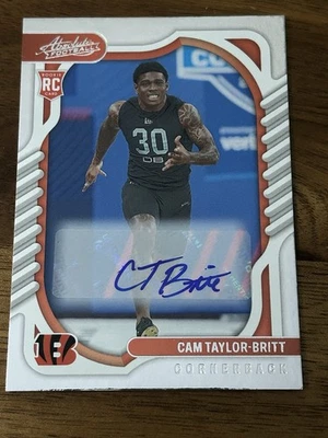 2022 Absolute Cam Taylor-Britt Signature Rookies RC Auto #150 Bengals - Image 1 of 2
